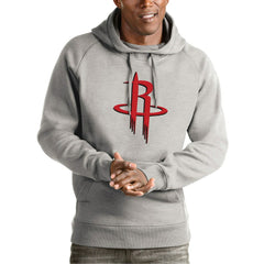 Houston Rockets Antigua Team Logo Victory Pullover Hoodie Heather Gray - NBA