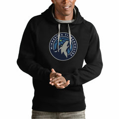 Minnesota Timberwolves Antigua Team Logo Victory Pullover Hoodie Black - NBA