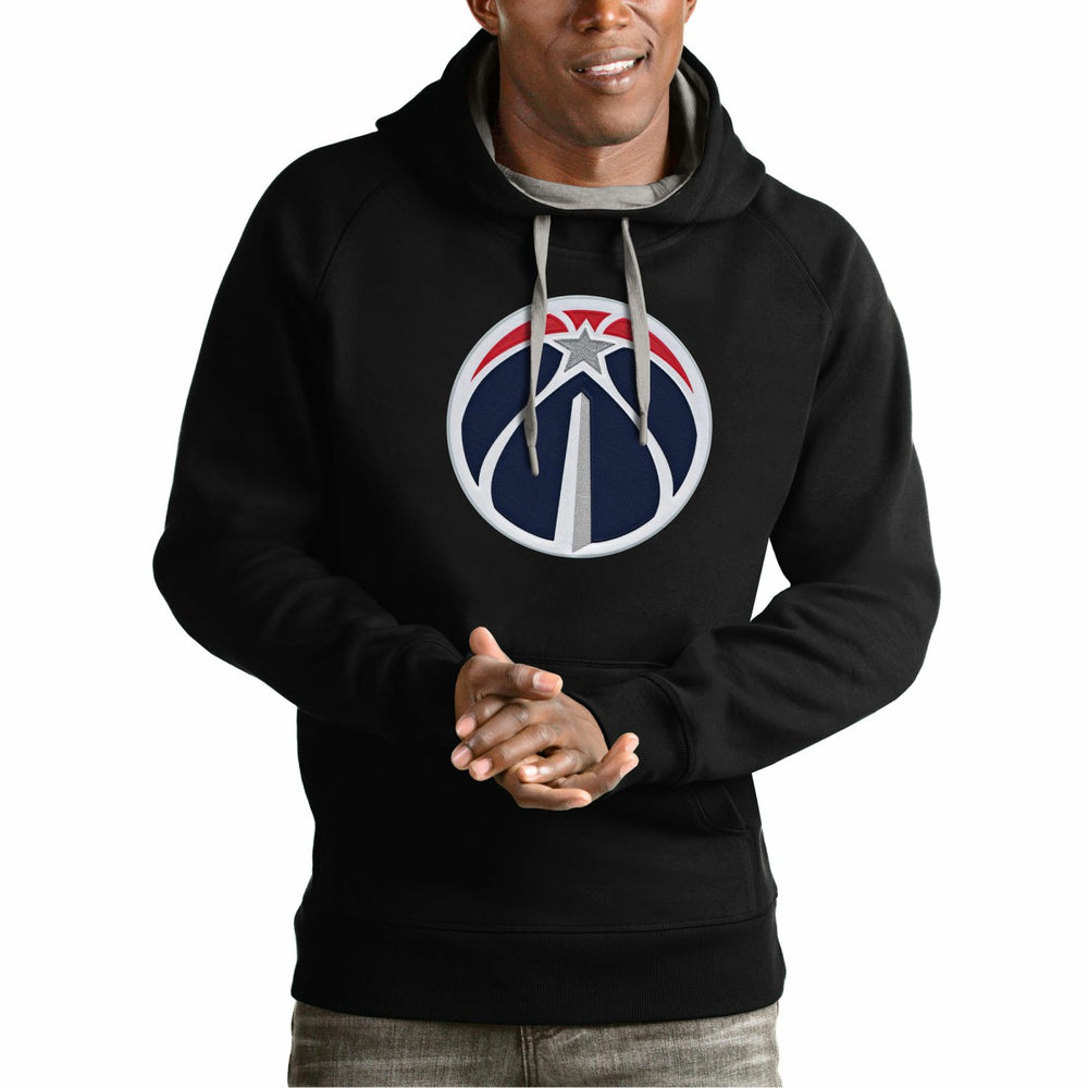 Washington Wizards Antigua Team Logo Victory Pullover Hoodie Black - NBA