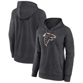 Atlanta Falcons Women's Primary Logo Pullover Hoodie Charcoal | NFL