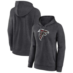 Atlanta Falcons Women's Primary Logo Pullover Hoodie Charcoal | NFL