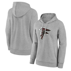 Atlanta Falcons Women's Primary Logo Pullover Hoodie Gray | NFL