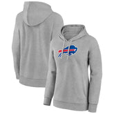 Buffalo Bills Women's Primary Logo Pullover Hoodie Gray | NFL