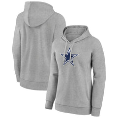 Dallas Cowboys Women's Primary Logo Pullover Hoodie Gray | NFL