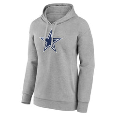 Dallas Cowboys Women's Primary Logo Pullover Hoodie Gray | NFL