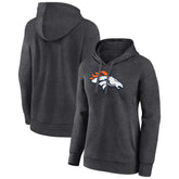 Denver Broncos Women's Primary Logo Pullover Hoodie Charcoal | NFL