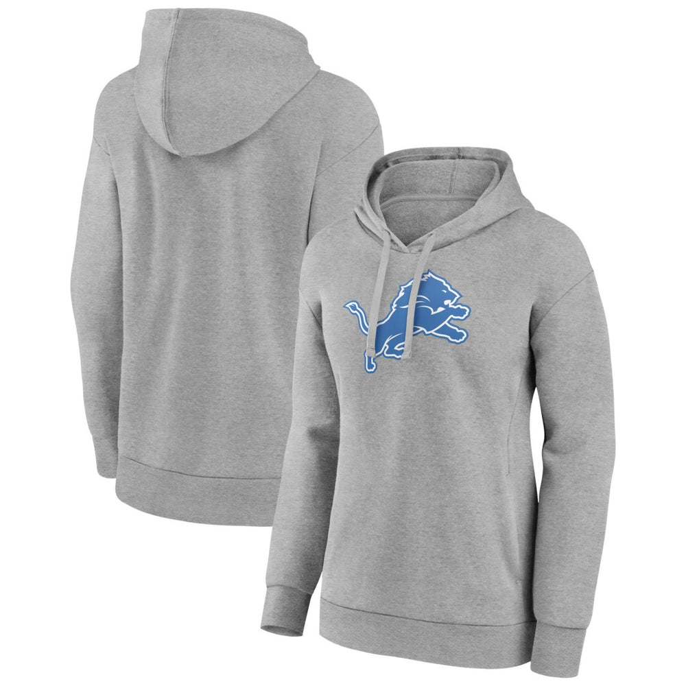Detroit Lions Women's Primary Logo Pullover Hoodie Gray | NFL