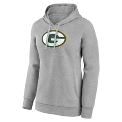 Green Bay Packers Women's Primary Logo Pullover Hoodie Gray | NFL