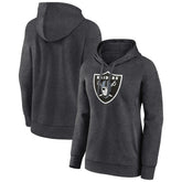 Las Vegas Raiders Women's Primary Logo Pullover Hoodie Charcoal | NFL