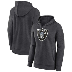 Las Vegas Raiders Women's Primary Logo Pullover Hoodie Charcoal | NFL