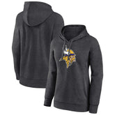 Minnesota Vikings Women's Primary Logo Pullover Hoodie Charcoal | NFL