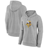 Minnesota Vikings Women's Primary Logo Pullover Hoodie Gray | NFL