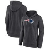 New England Patriots Women's Primary Logo Pullover Hoodie Charcoal | NFL