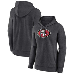 San Francisco 49ers Women's Primary Logo Pullover Hoodie Charcoal | NFL