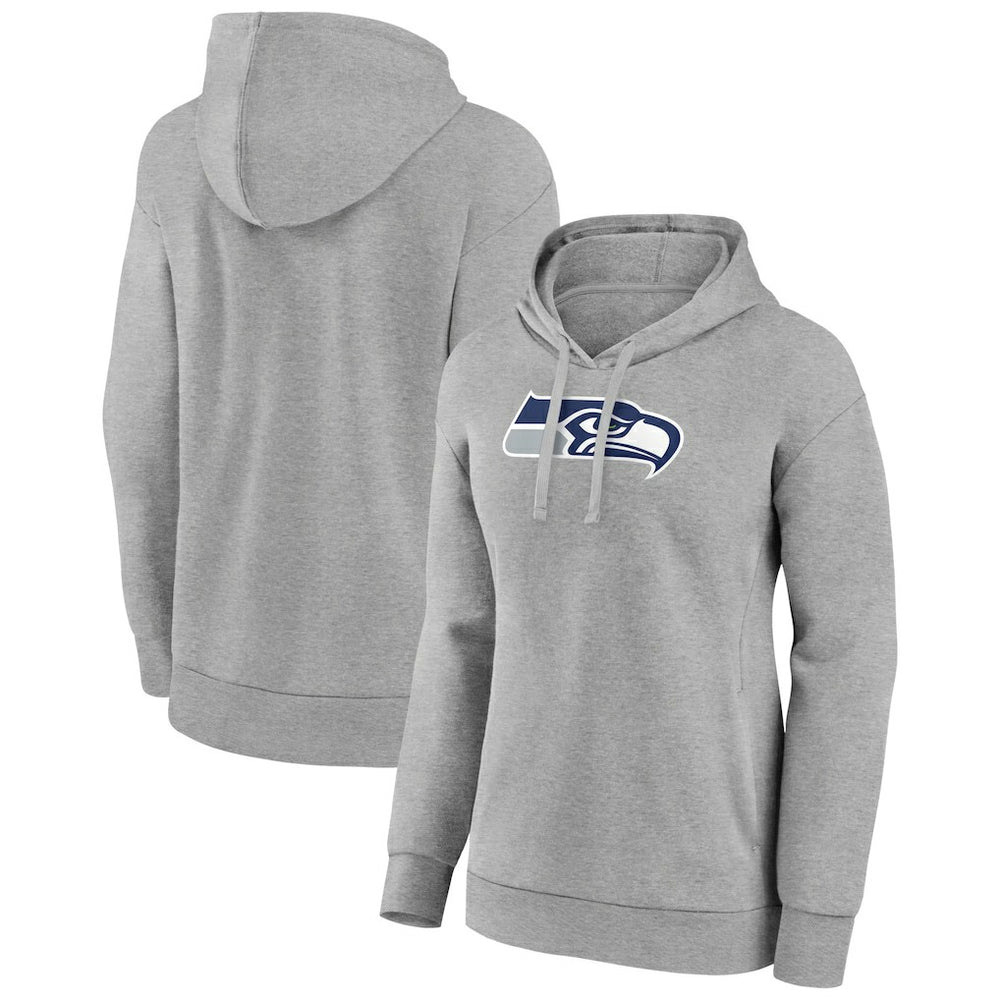 Seattle Seahawks Women's Primary Logo Pullover Hoodie Gray | NFL