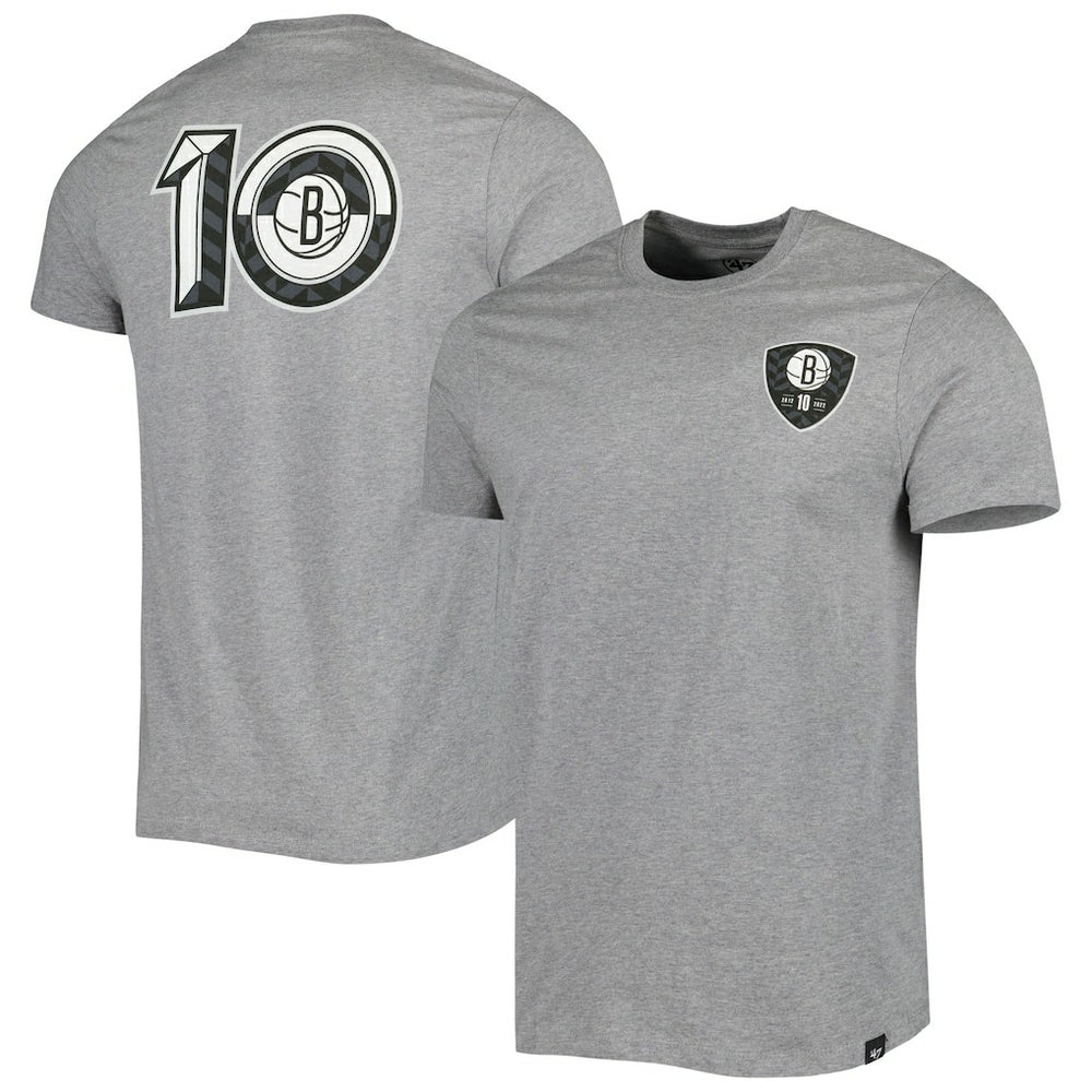 Brooklyn Nets '47 10th Anniversary Backer T-Shirt Heather Gray - NBA