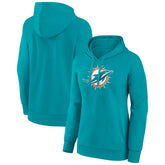 Miami Dolphins Women's Primary Logo Pullover Hoodie Aqua | NFL