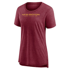 Washington Commanders Women's Throwback Team Logo Tri-Blend T-Shirt Heather Burgundy | NFL