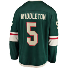 Jake Middleton Minnesota Wild Fanatics Home Breakaway Player Jersey - Green - NHL