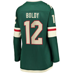 Matthew Boldy Minnesota Wild Fanatics Women's Home Breakaway Player Jersey - Green - NHL