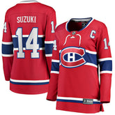 Nick Suzuki Montreal Canadiens Fanatics Women's Home Captain Patch Breakaway Player Jersey - Red - NHL