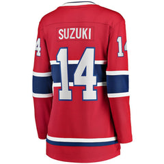 Nick Suzuki Montreal Canadiens Fanatics Women's Home Captain Patch Breakaway Player Jersey - Red - NHL