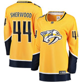 Kiefer Sherwood Nashville Predators Fanatics Women's Home Breakaway Player Jersey - Gold - NHL