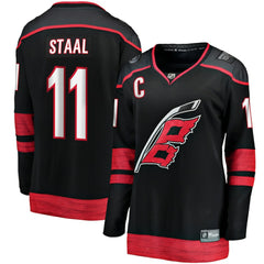 Jordan Staal Carolina Hurricanes Fanatics Women's Home Captain Patch Breakaway Player Jersey - Black - NHL