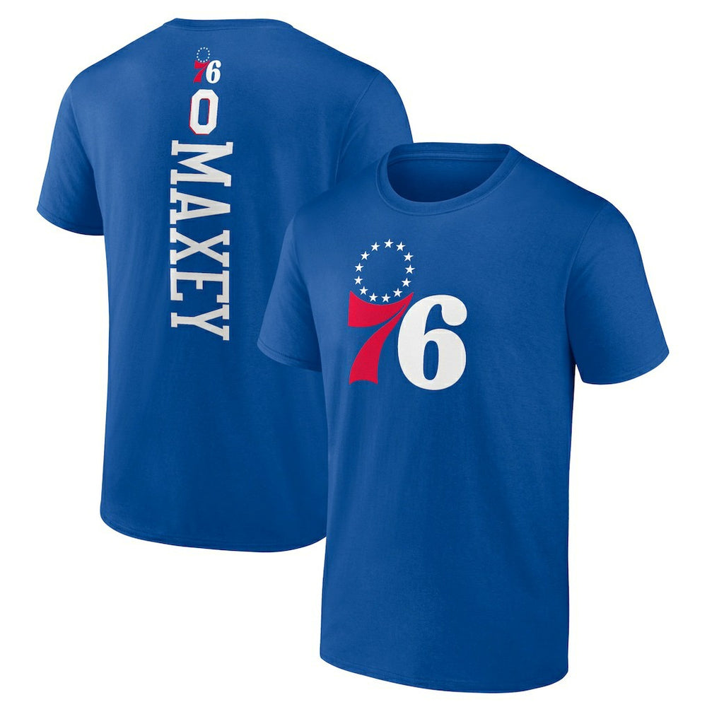 Tyrese Maxey Philadelphia 76ers Playmaker Name & Number T-Shirt Royal - NBA