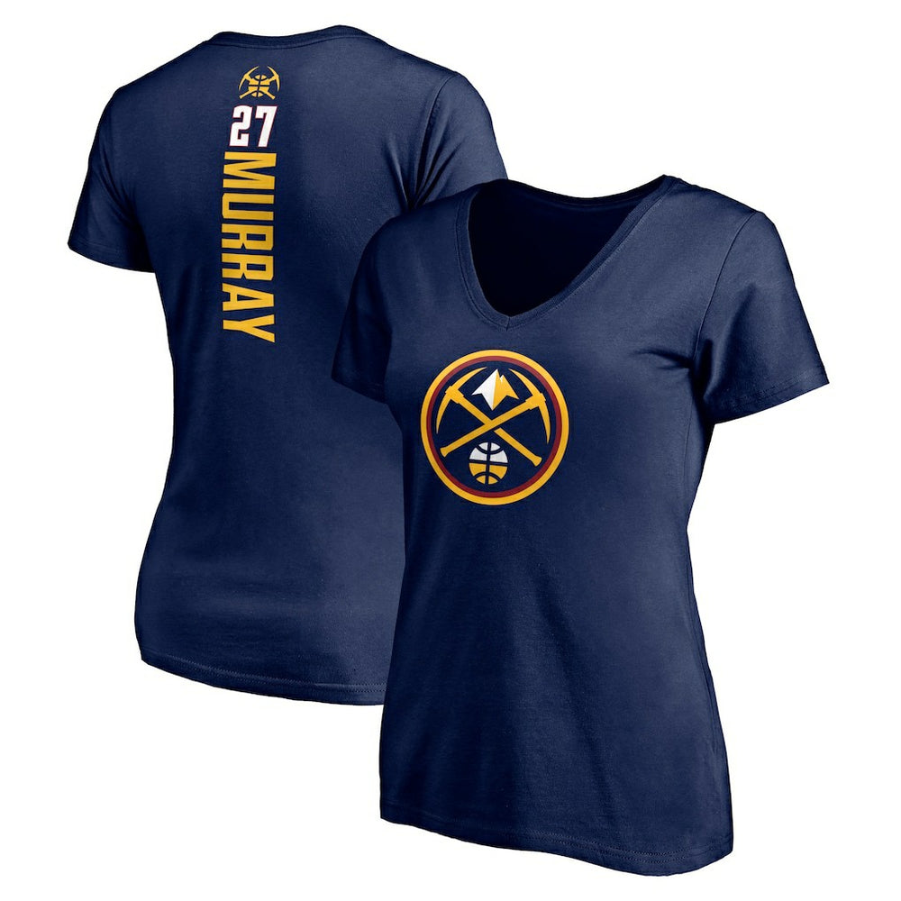 Jamal Murray Denver Nuggets Women's Playmaker Name & Number V-Neck T-Shirt Navy - NBA