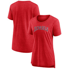 Los Angeles Angels Women's Official Wordmark Tri-Blend T-Shirt - MLB