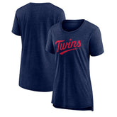 Minnesota Twins Women's Official Wordmark Tri-Blend T-Shirt - MLB