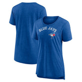 Toronto Blue Jays Women's Official Wordmark Tri-Blend T-Shirt - MLB