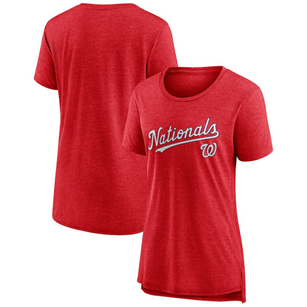 Washington Nationals Women's Official Wordmark Tri-Blend T-Shirt - MLB