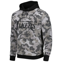 Los Angeles Lakers Hugo Boss x NBA Camo Pullover Hoodie Black - NBA