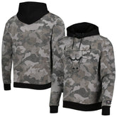 Chicago Bulls Hugo Boss Camo Pullover Hoodie Black - NBA