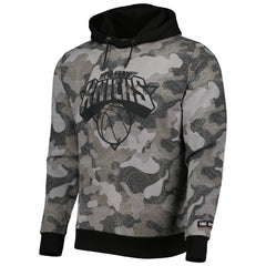New York Knicks Hugo Boss Camo Pullover Hoodie Black - NBA
