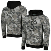 Brooklyn Nets Hugo Boss Camo Pullover Hoodie Black - NBA