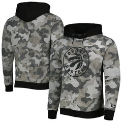 Toronto Raptors Hugo Boss Camo Pullover Hoodie Black - NBA