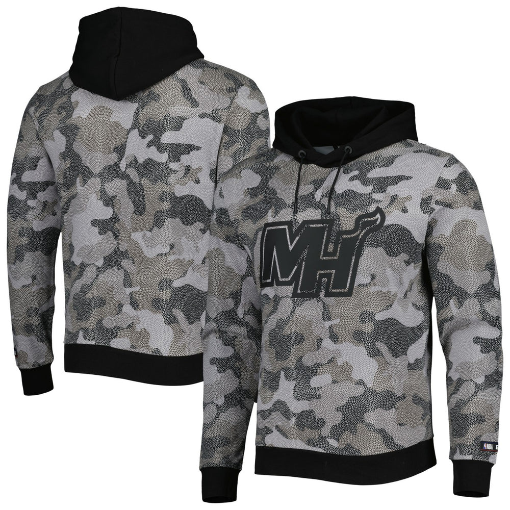 Miami Heat Hugo Boss Camo Pullover Hoodie Black - NBA