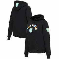 Las Vegas Raiders Pro Standard Women's Neon Fleece Pullover Hoodie Black | NFL