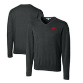 Buffalo Bills Cutter & Buck Throwback Logo Lakemont Tri-Blend Big & Tall V-Neck Pullover Sweater Heather Charcoal | NFL