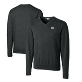 New York Giants Cutter & Buck Throwback Logo Lakemont Tri-Blend Big & Tall V-Neck Pullover Sweater Heather Charcoal | NFL