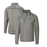 Indianapolis Colts Cutter & Buck Mainsail Sweater-Knit Big & Tall Half-Zip Pullover Jacket Heather Gray | NFL