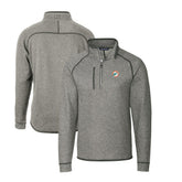 Miami Dolphins Cutter & Buck Mainsail Sweater-Knit Big & Tall Half-Zip Pullover Jacket Heather Gray | NFL
