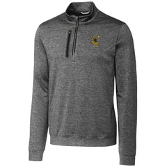 Pittsburgh Steelers Cutter & Buck Stealth Heathered Big & Tall Throwback Logo Quarter-Zip Pullover Top Steel | NFL