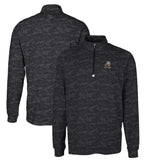 Cleveland Browns Cutter & Buck Throwback Logo Big & Tall Traverse Camo Print Stretch Quarter-Zip Pullover Top Black | NFL