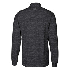 Cleveland Browns Cutter & Buck Throwback Logo Big & Tall Traverse Camo Print Stretch Quarter-Zip Pullover Top Black | NFL
