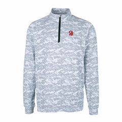 Tampa Bay Buccaneers Cutter & Buck Throwback Logo Big & Tall Traverse Camo Print Stretch Quarter-Zip Pullover Top Charcoal | NFL