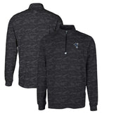 Indianapolis Colts Cutter & Buck Throwback Logo Big & Tall Traverse Camo Print Stretch Quarter-Zip Pullover Top Black | NFL